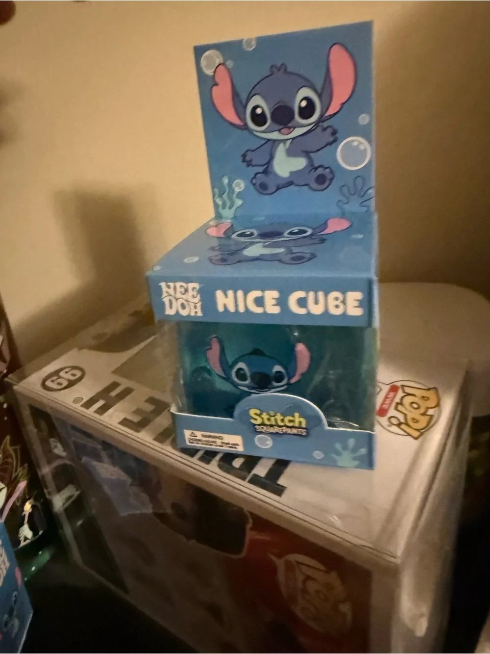 Disney Stitch Nice Cube Toy - Blue with Pink Ears
